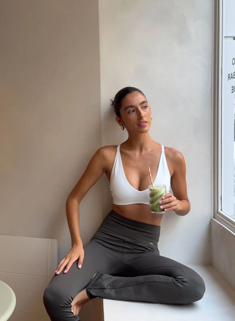 White Shape Seamless Cross Back Bra