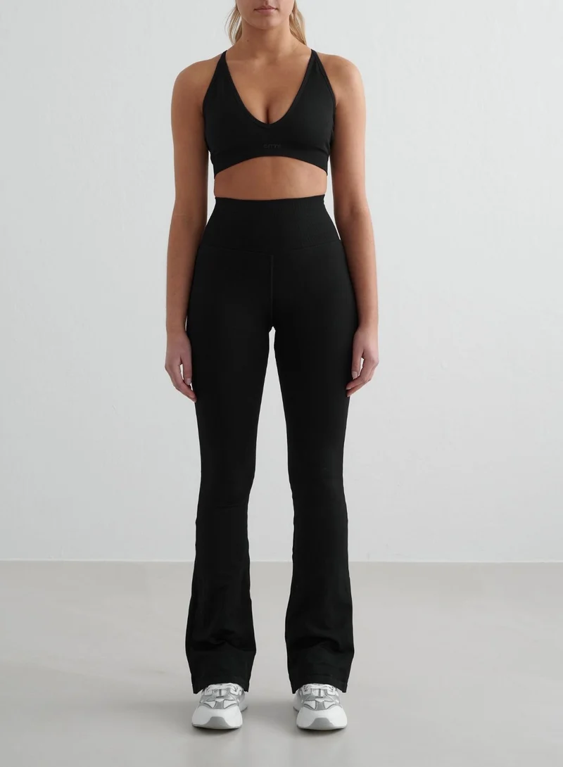 Black Shape Seamless Cross Back Bra