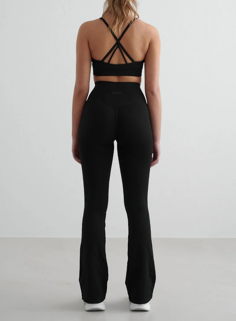 Black Shape Seamless Cross Back Bra
