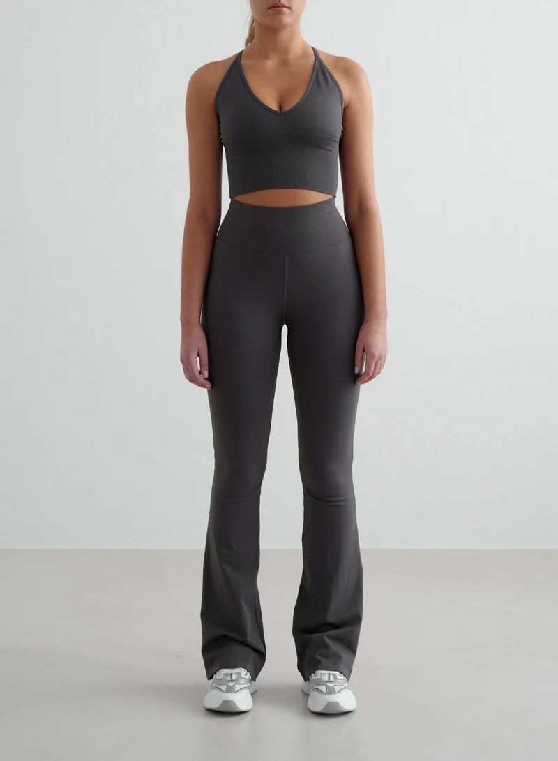 Shadow Grey Shape Seamless Cross Back Bralette