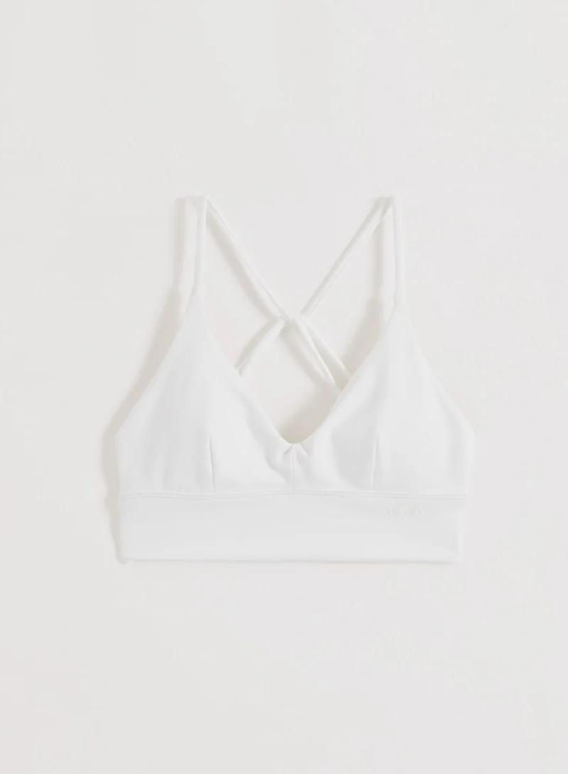 White Sense Strap Bra
