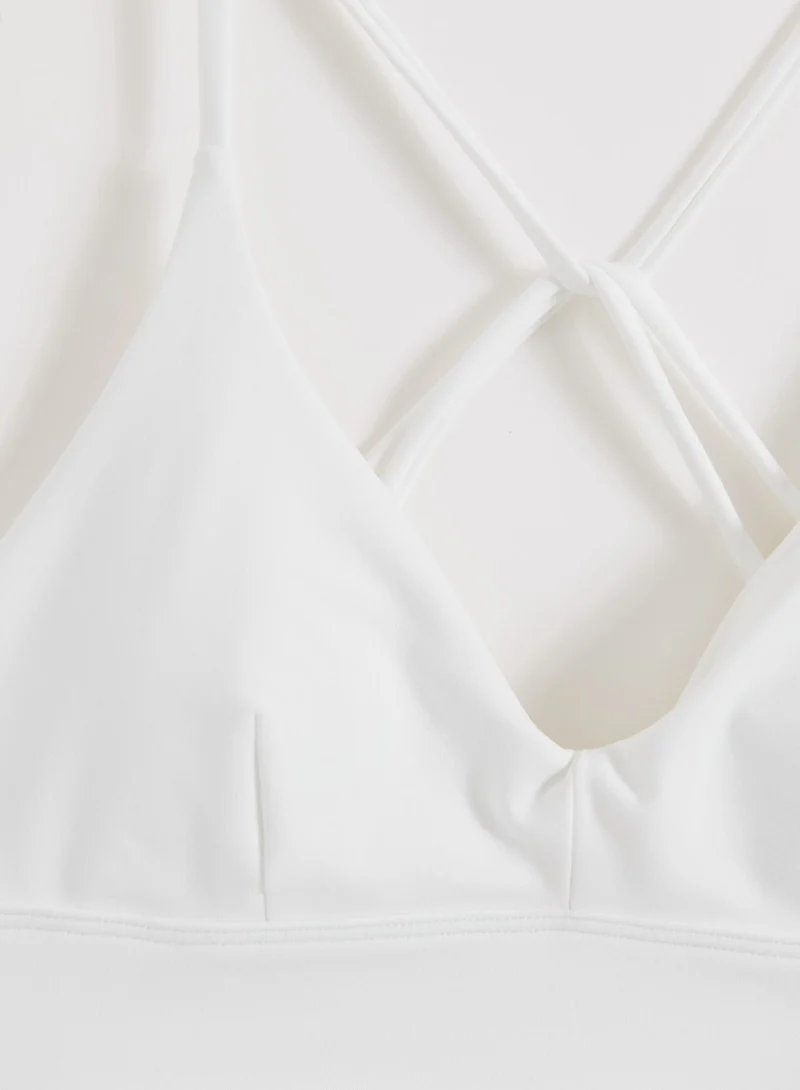 White Sense Strap Bra