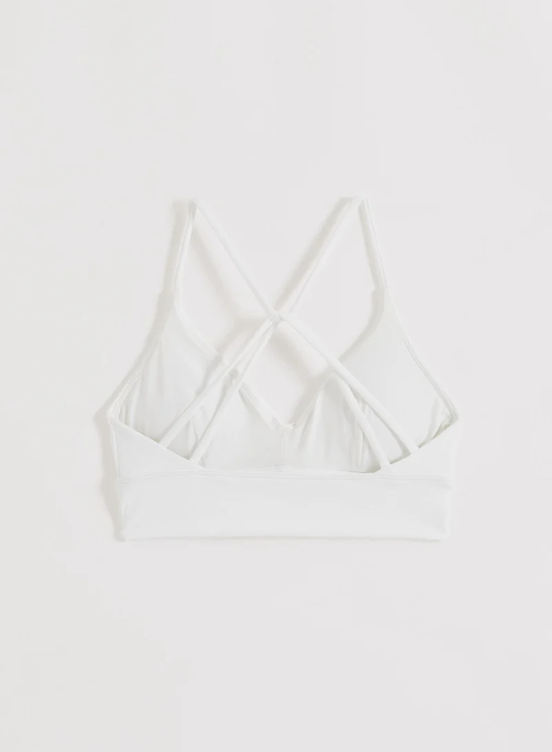 White Sense Strap Bra
