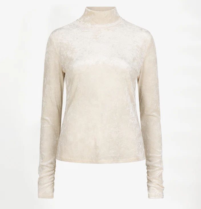Olya velvet layering mesh top