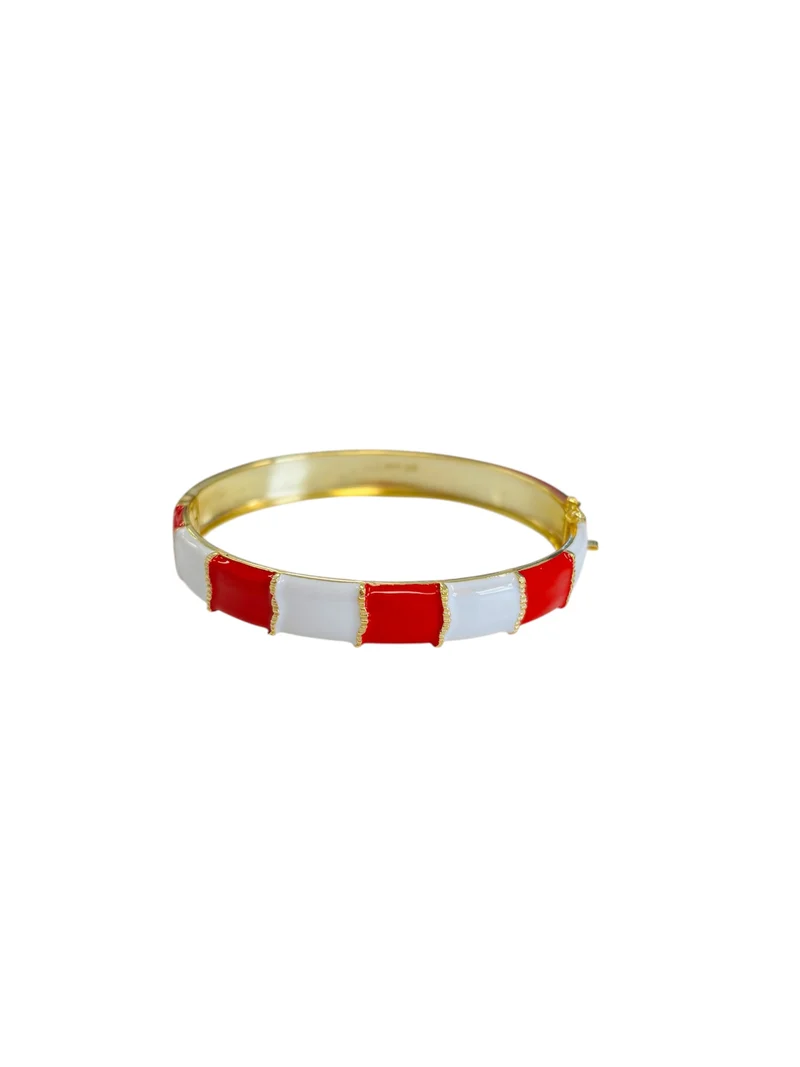 Rood witte Bangle