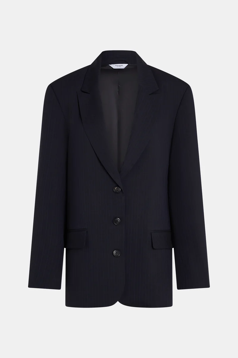 W25N1630 Blazer - Navy stripe
