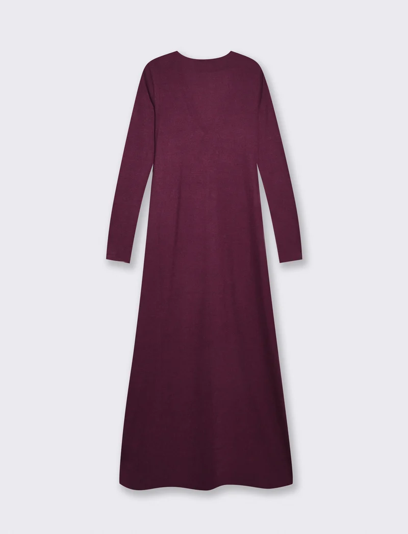 Vestito lungo con incrocio elegante - Bordeaux