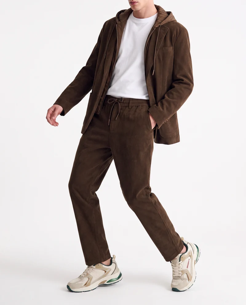 Pantaloni Jogger Velluto Easy Formal Fit Uomo - Verde kaki