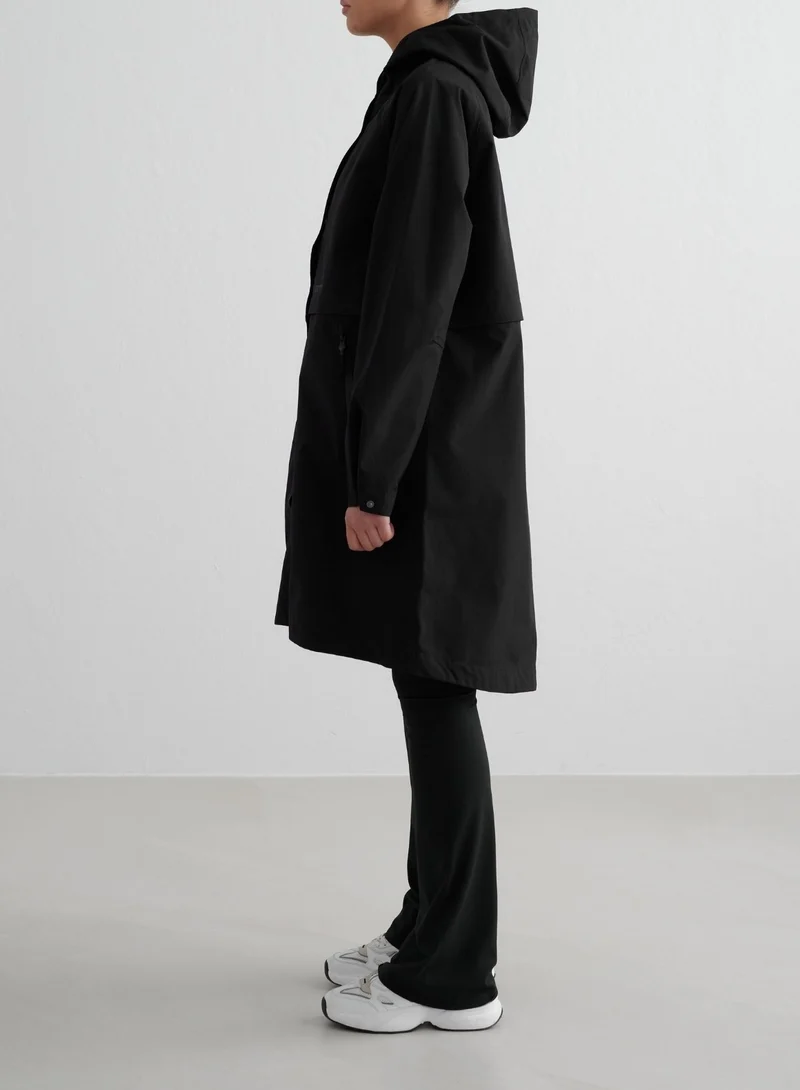 Black Waterproof Parka