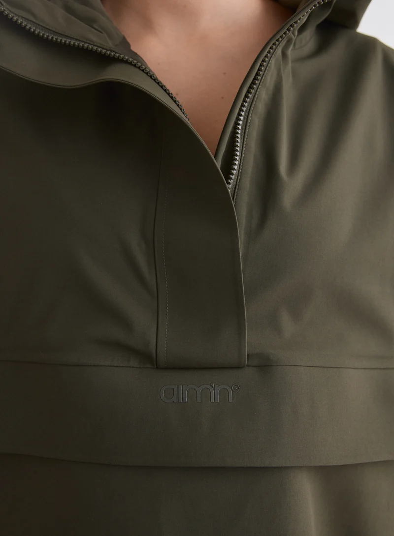 Khaki Waterproof Oversized Anorak