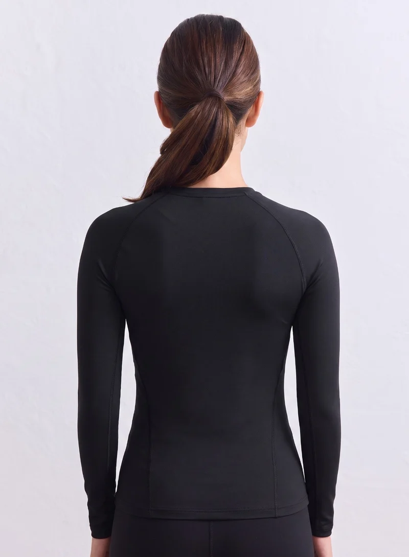 Black Soft Basic Long Sleeve