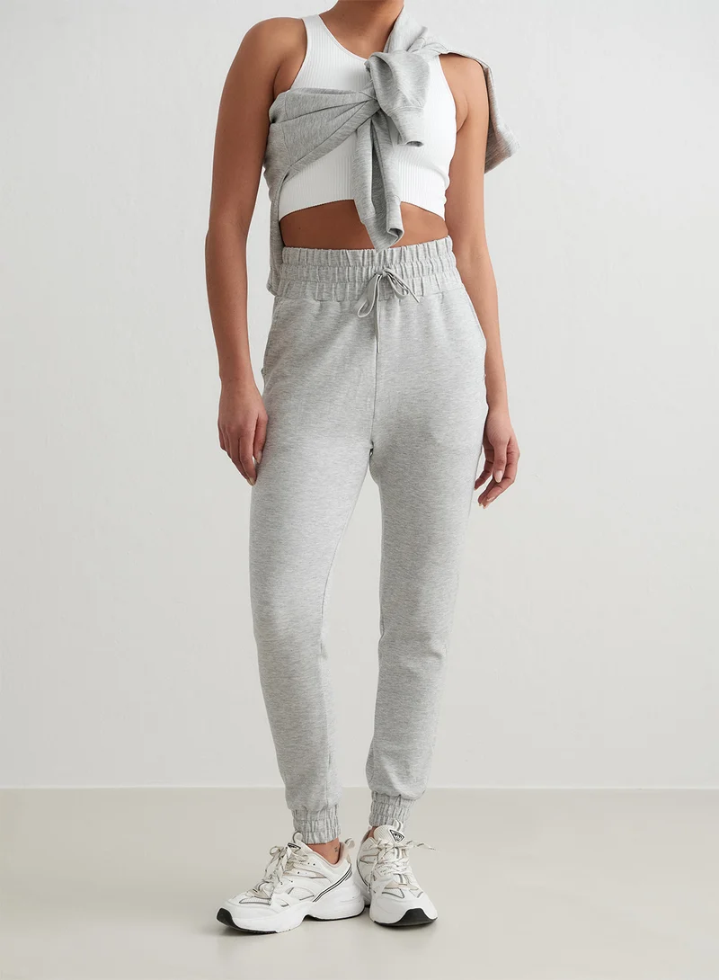 Shadow Grey Light Grey Melange Comfy Sweatpants