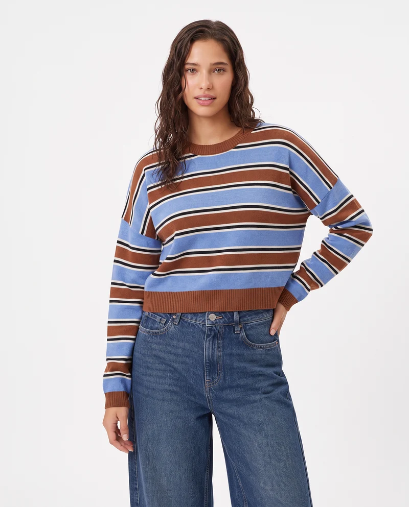 Maglia crop con manica a T stylish - Var 4