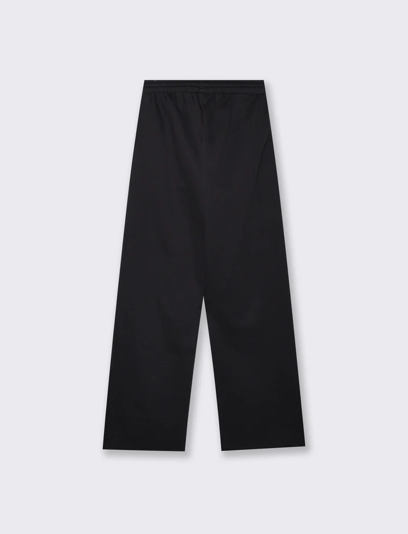 Pantafitness con elastico e tasche laterali - Nero