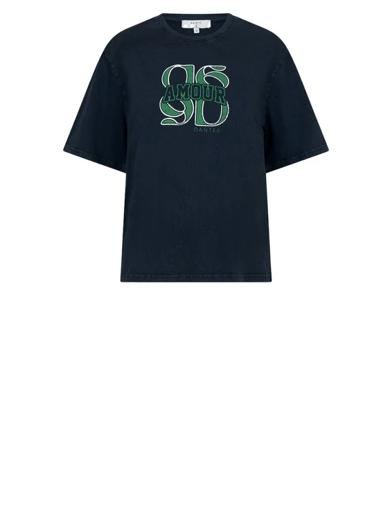 Riot monogram tee - Nocturnal blue