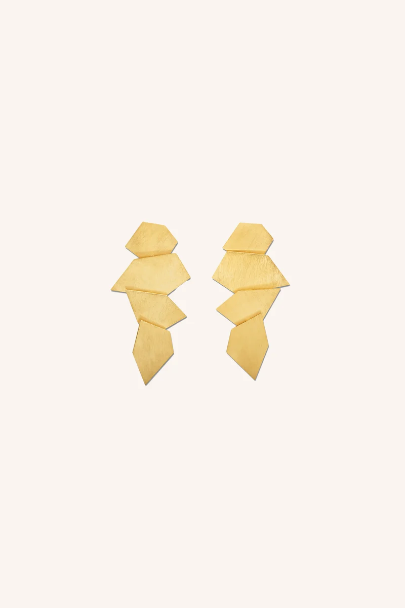 Crystal earring - Gold