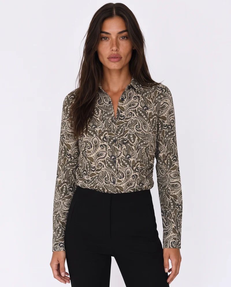 Camicia manica lunga con arriccio laterale - var 2
