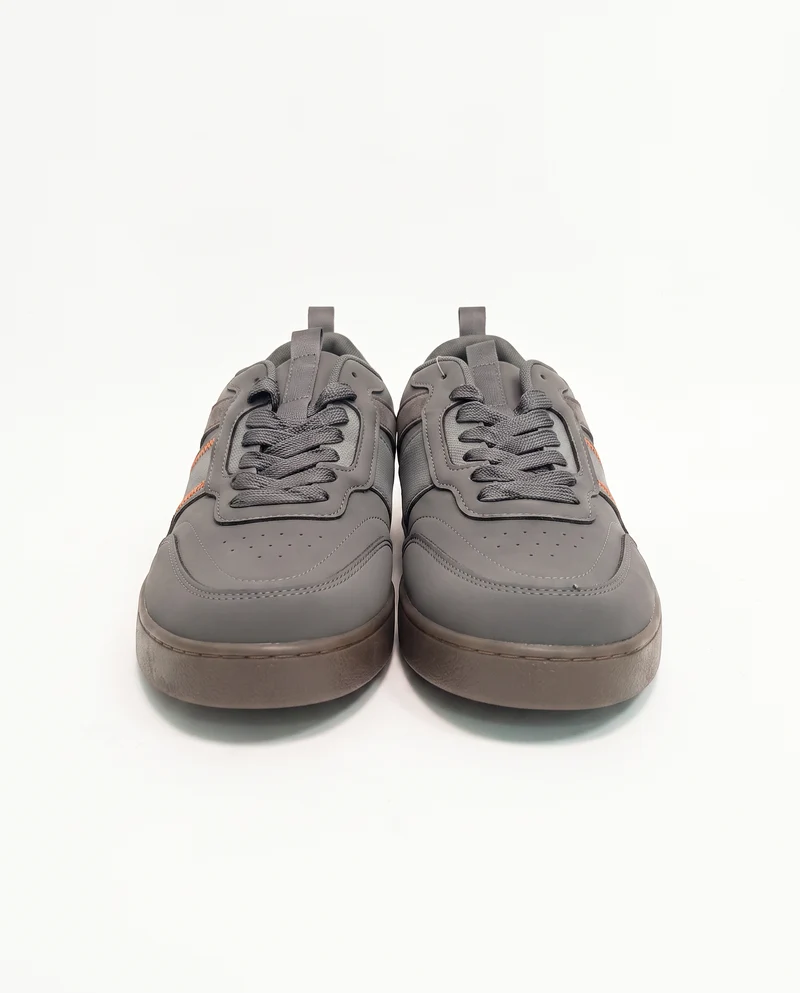Sneakers grigie con dettagli arancioni - Grigio