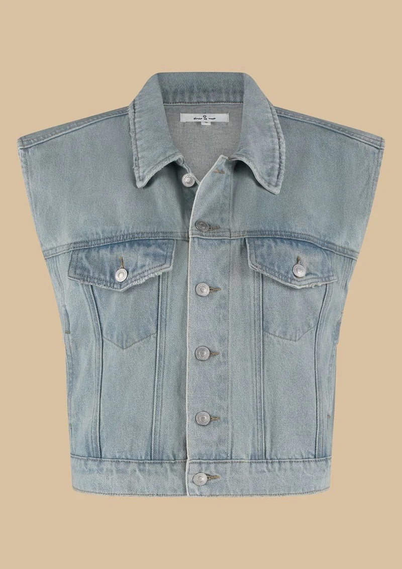 Lucy Denim Gilet - Paradise blue