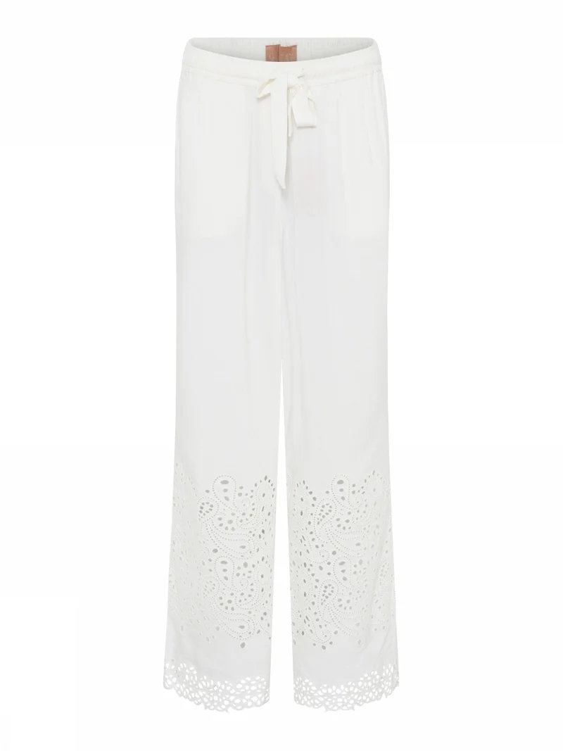 Bali, long wide leg - 1010 Off White