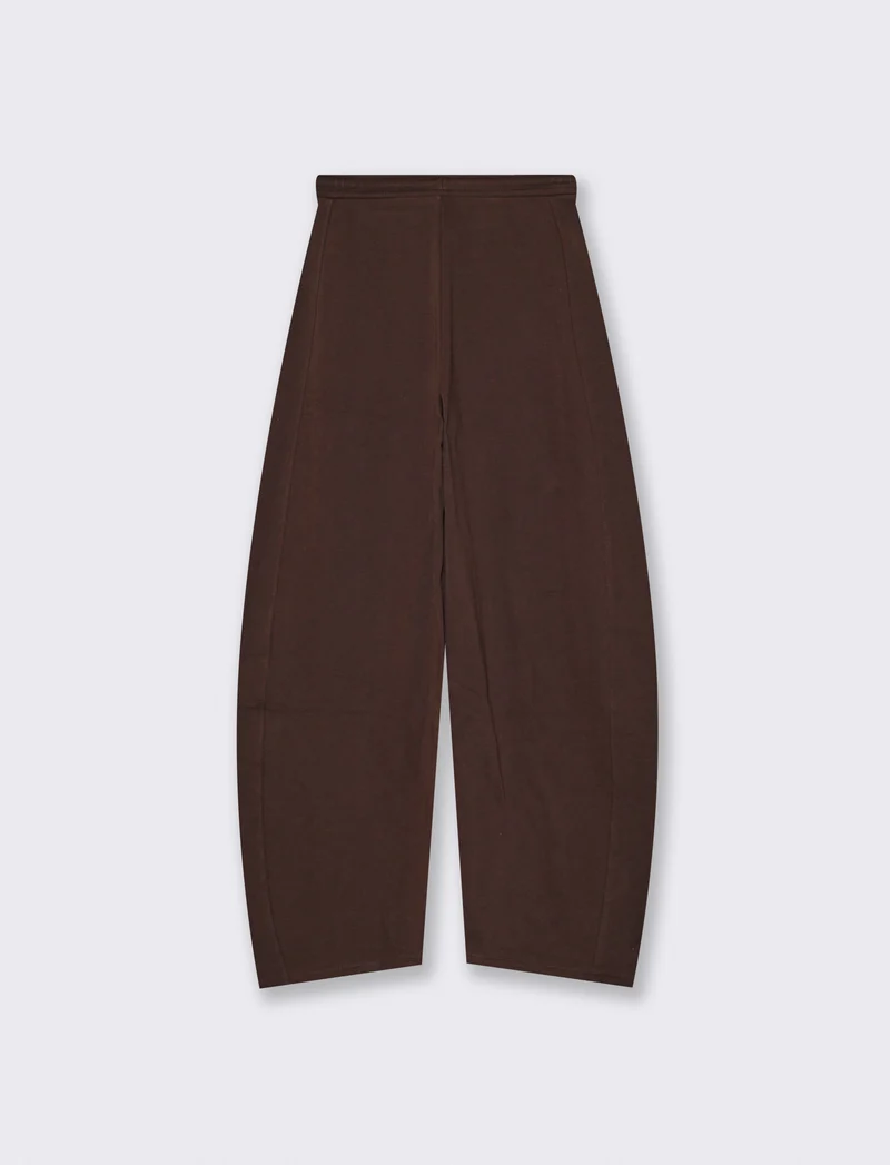 Pantalone tuta wide leg con coulisse vita - Moro