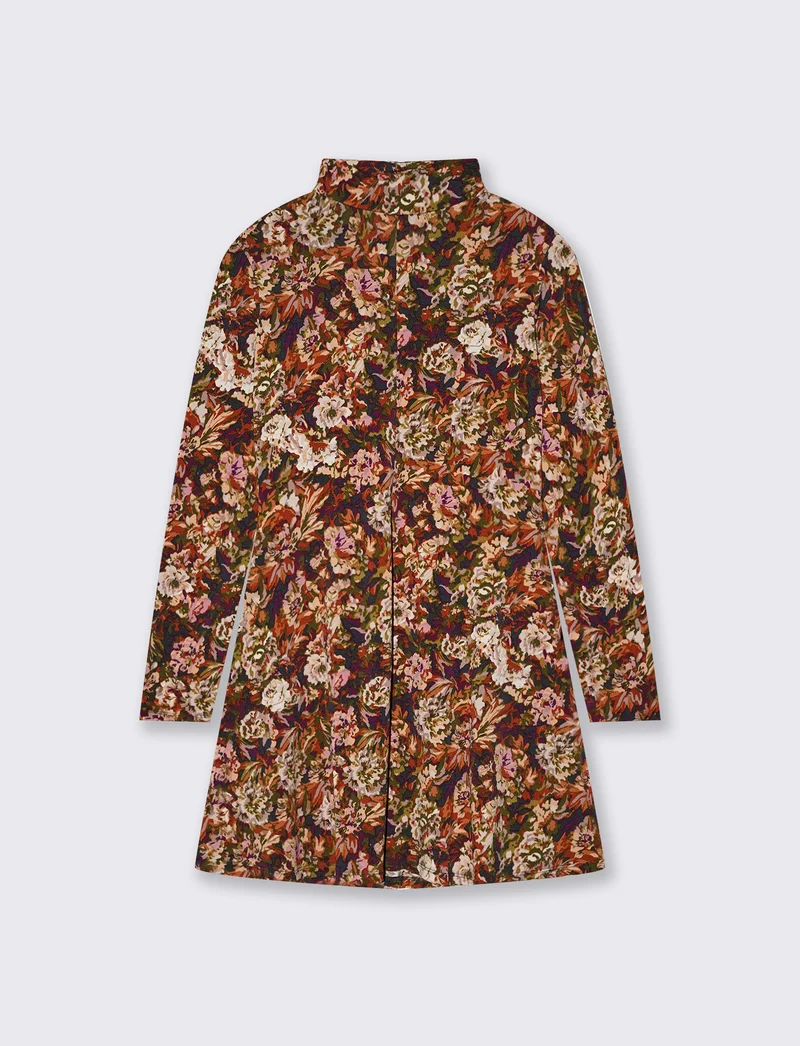Vestito corto collo alto a manica lunga - var 2