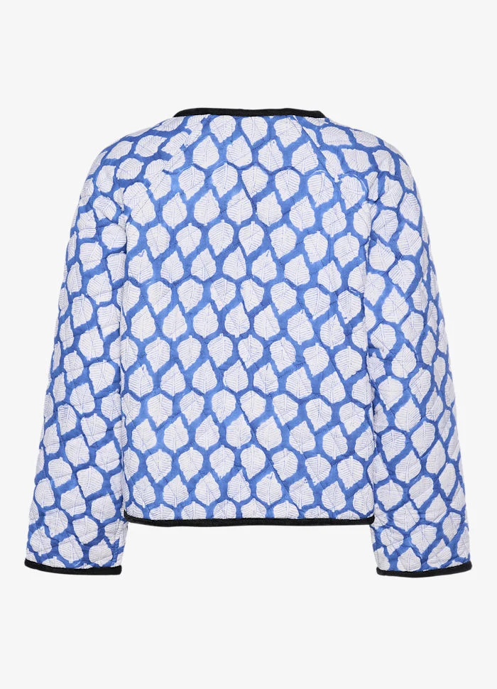 Suvanna Jacket - Organic Cotton Blue Leaves