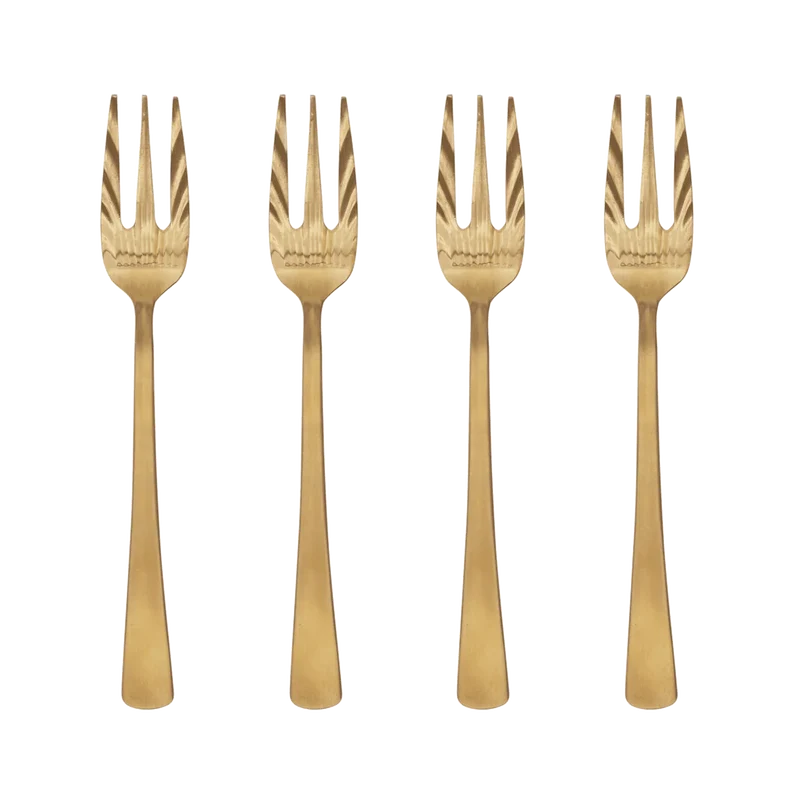 Urban Nature Culture fork gold, set of 4, in gift pack