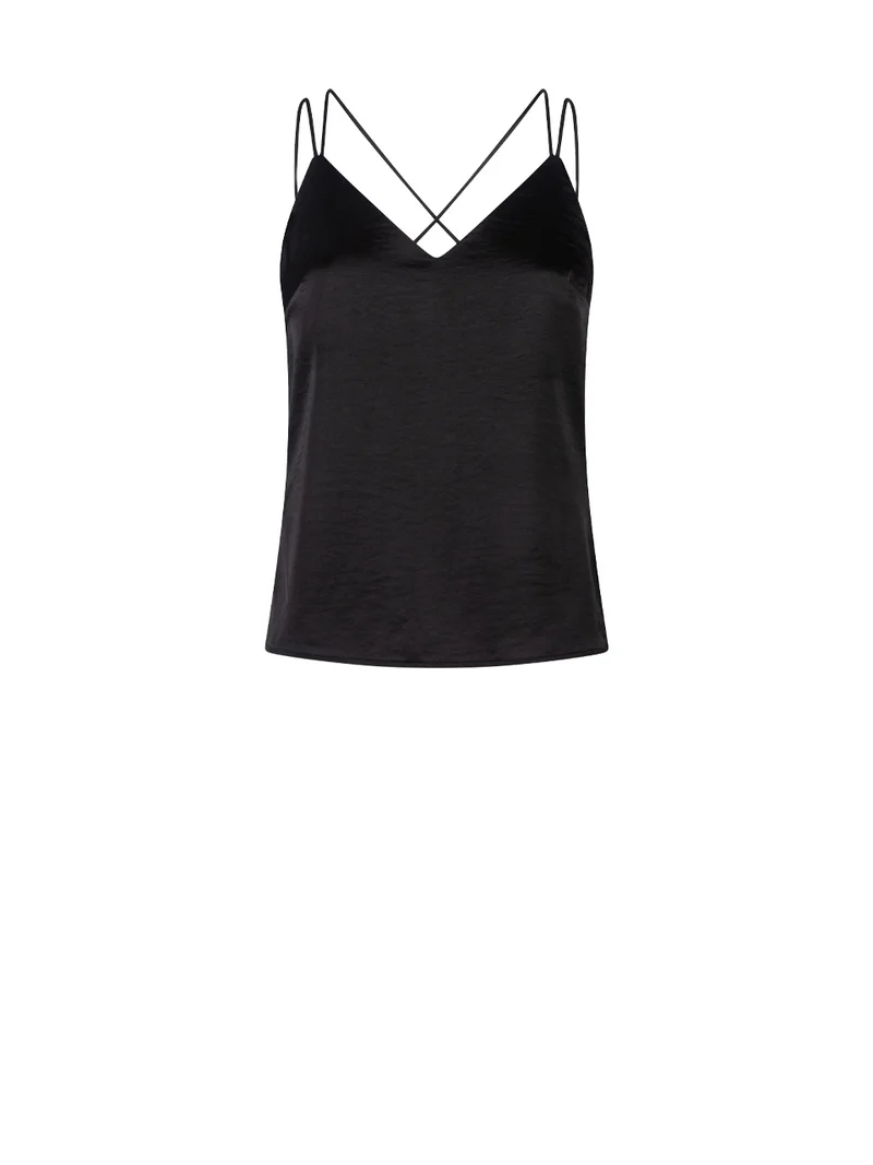 Obu satin singlet - Raven