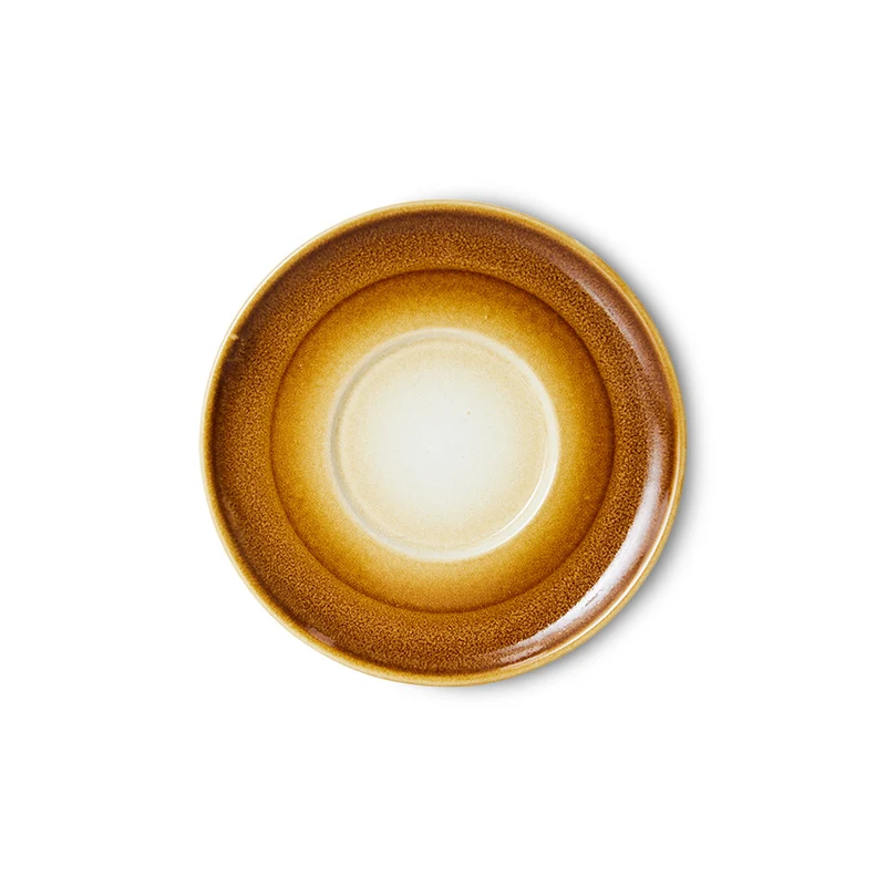Saucer, Brown/ochre