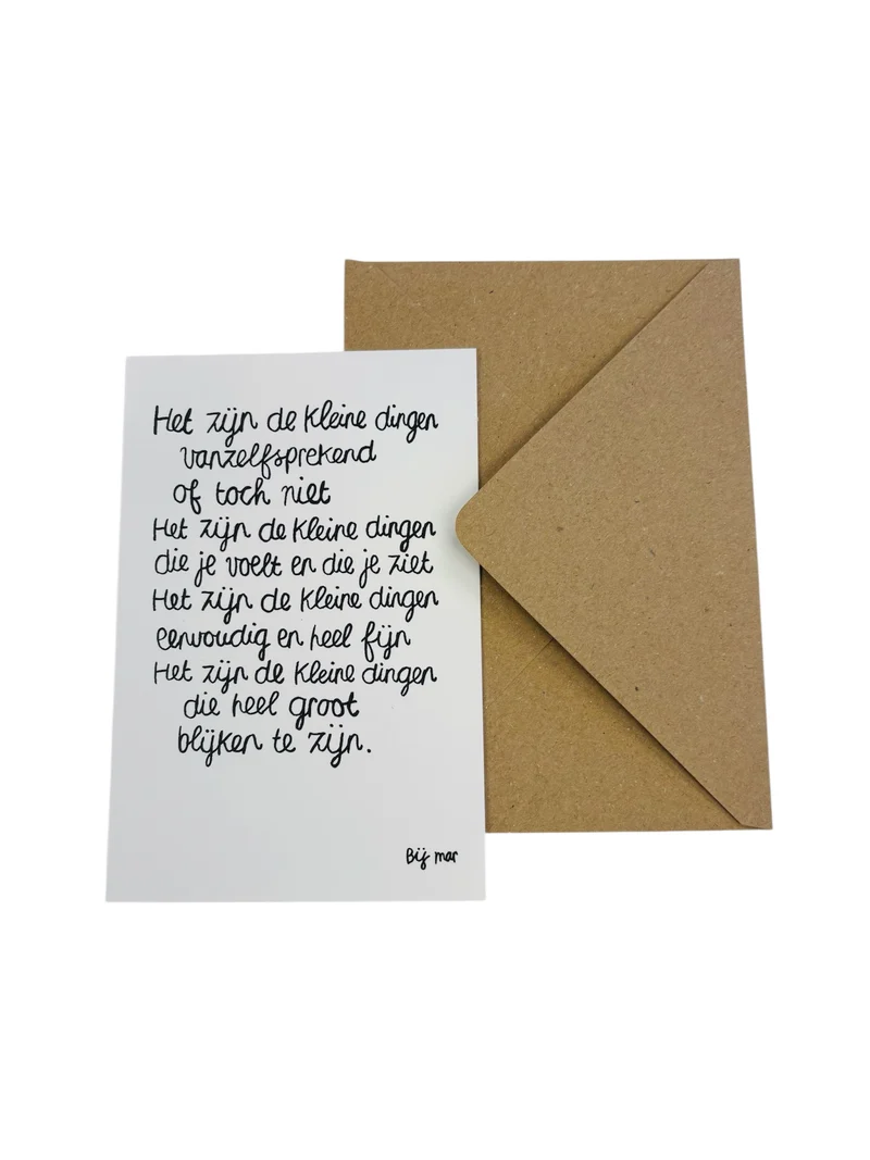 Kaart - Het zijn de kleine dingen