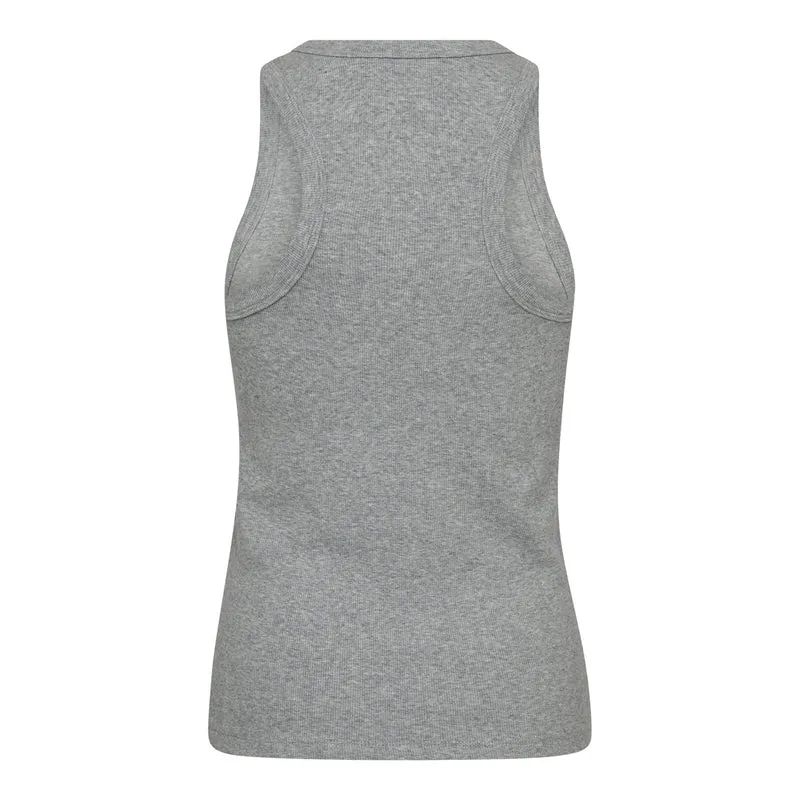 SaharaCC Embroidery Tank Top - Light Grey