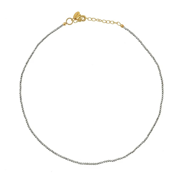 Edelstenen Pyriet Ketting Silver
