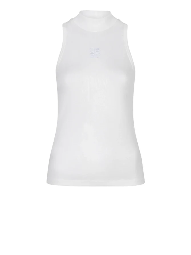 Lako mockneck logo tanktop - Optic White
