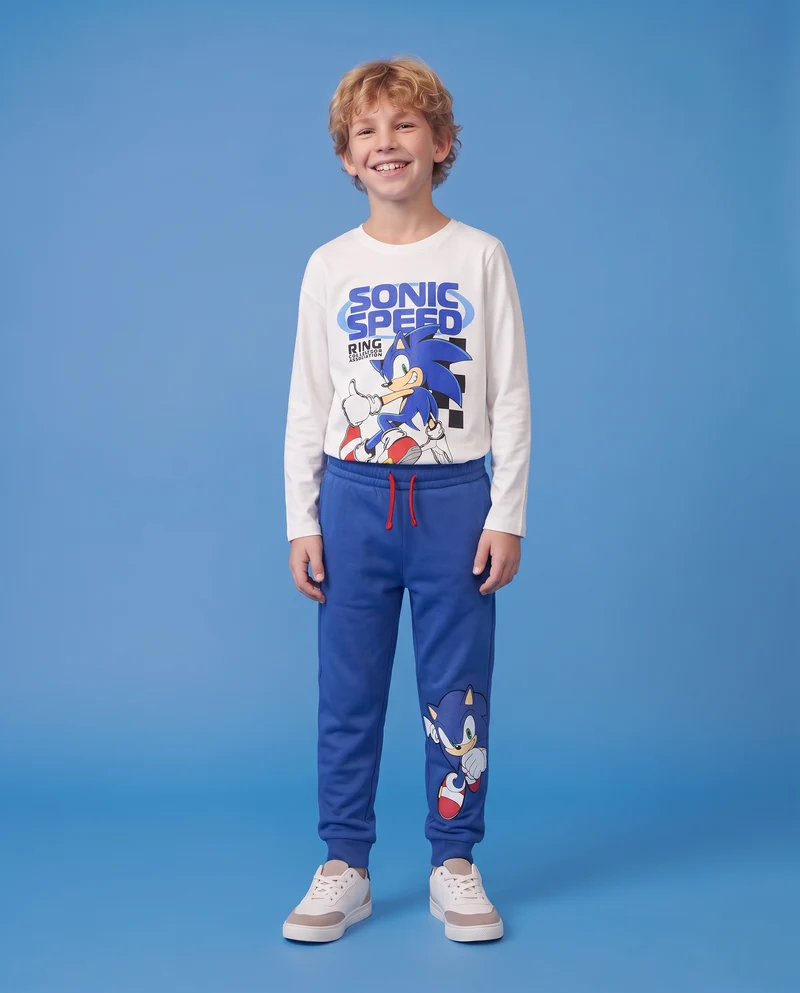 Jogger Sonic in cotone blu cobalto - Blu cobalto