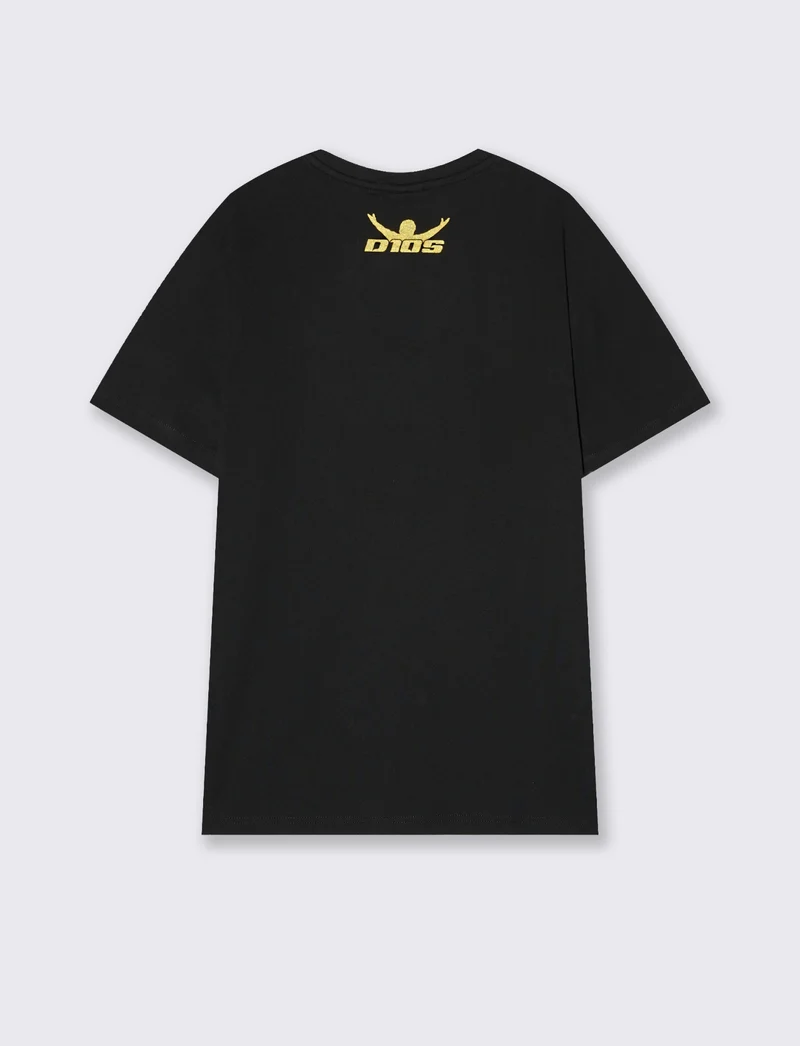T-Shirt Jersey Premium D10S Stampa Frontale - Nero