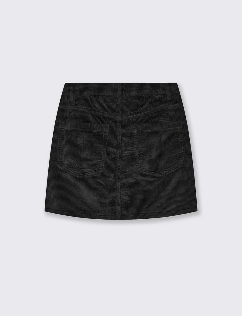 Gonna mini a vita alta elegante e trendy - Nero