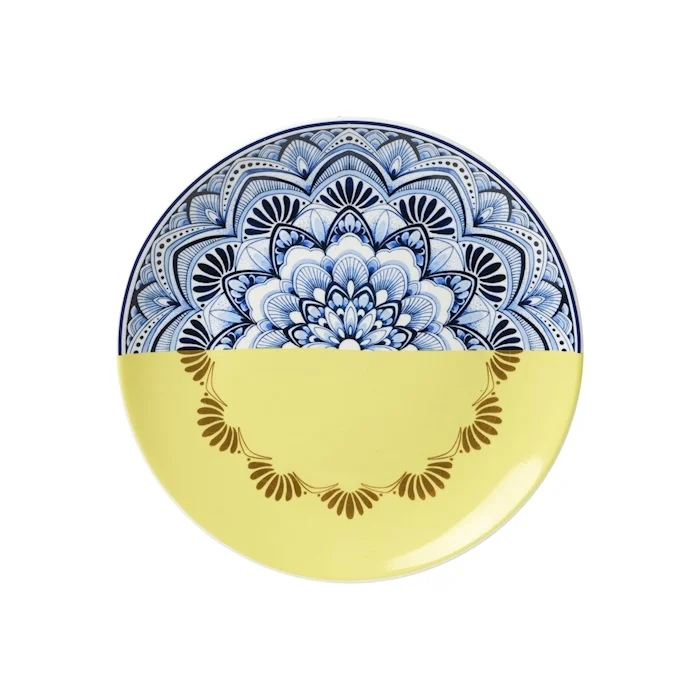 Wandbord Mandala geel