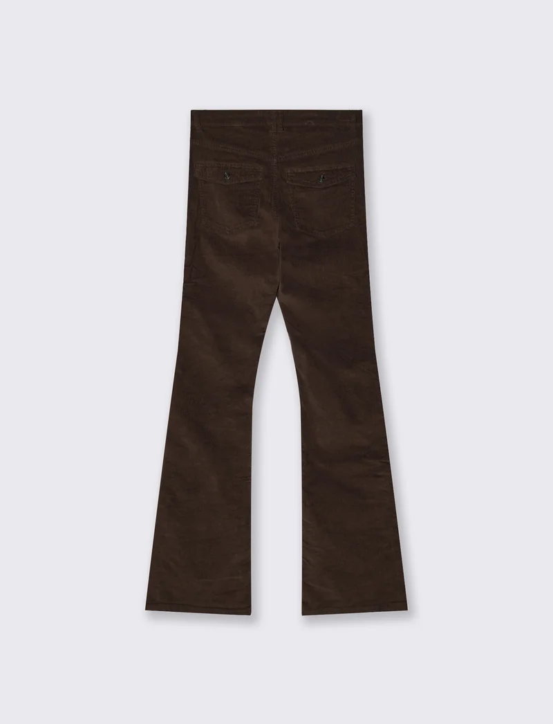 Pantalone bootcut vita regolare - Moro