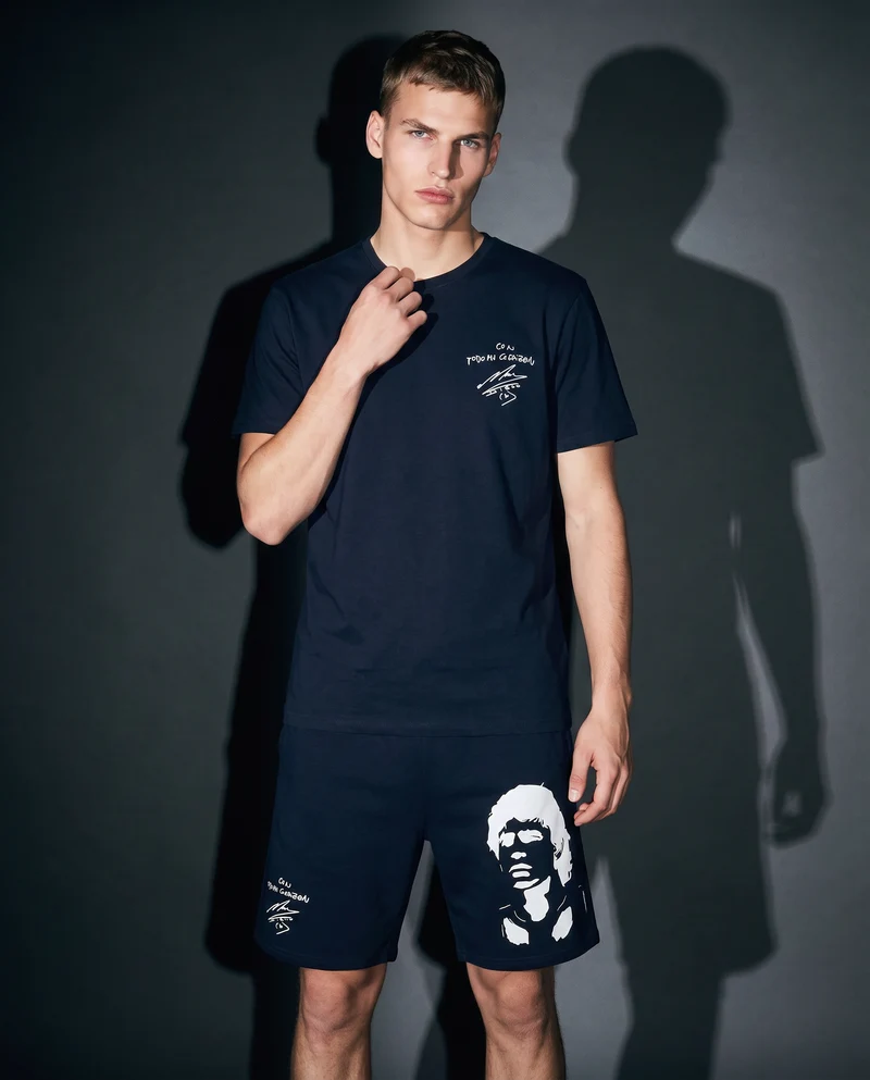 T-shirt D10S girocollo regular fit - Blu