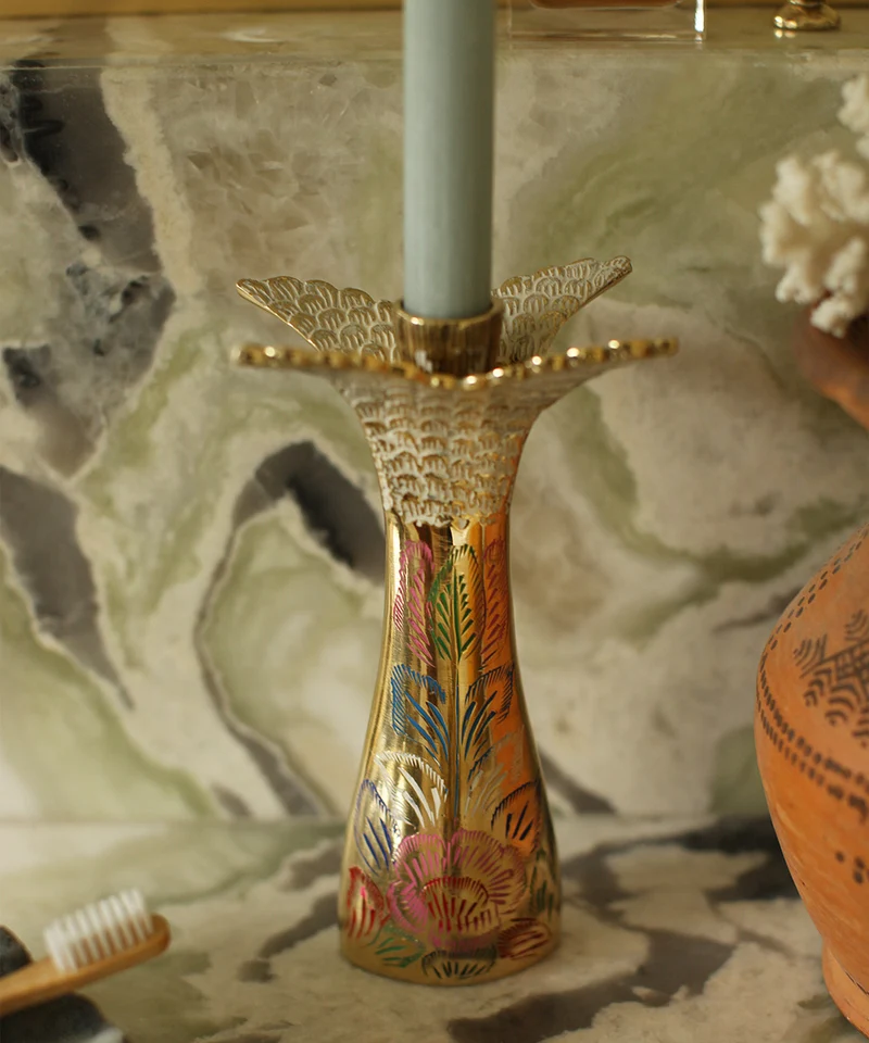 Miracle fish candle holder large