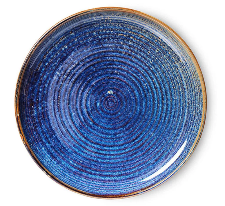 ACE7145 Chef ceramics: dinner plate, rustic blue