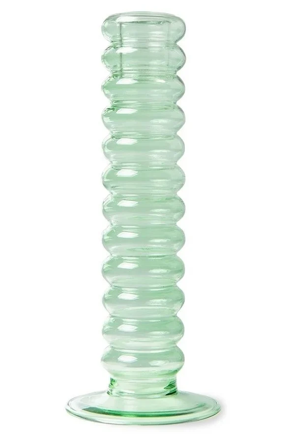 Candle holder glass L - Mint green