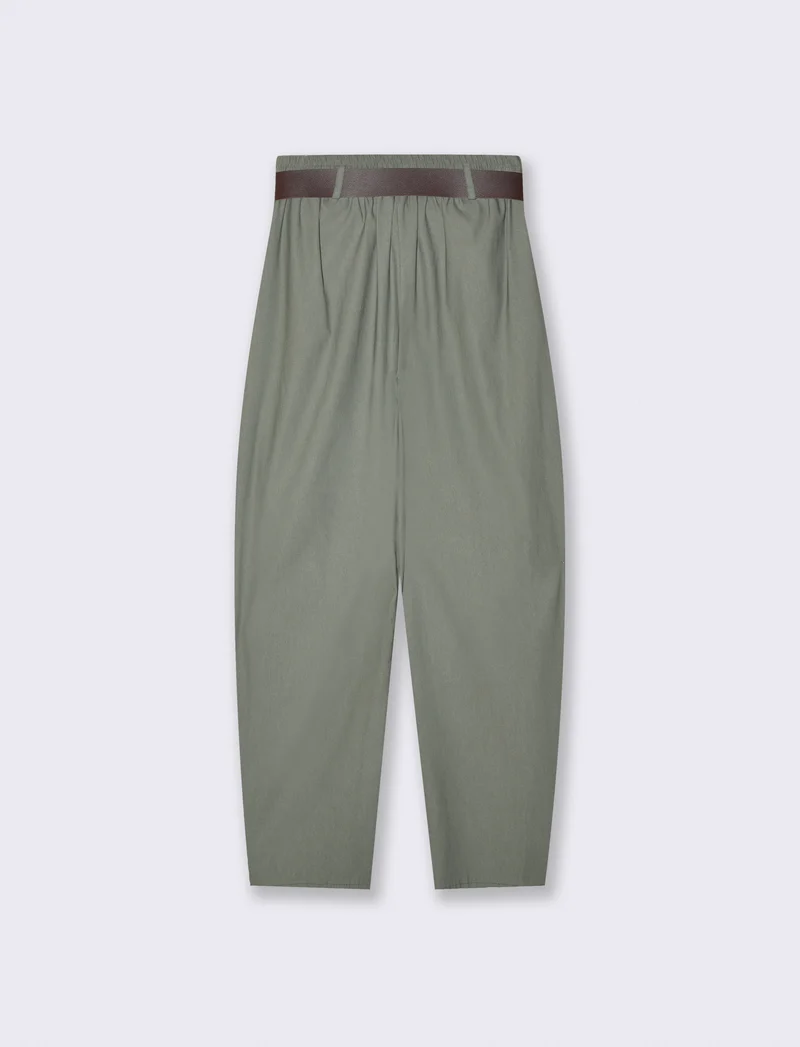 Pantaloni Dritti con Tasche e Cintura - Ve.milit.