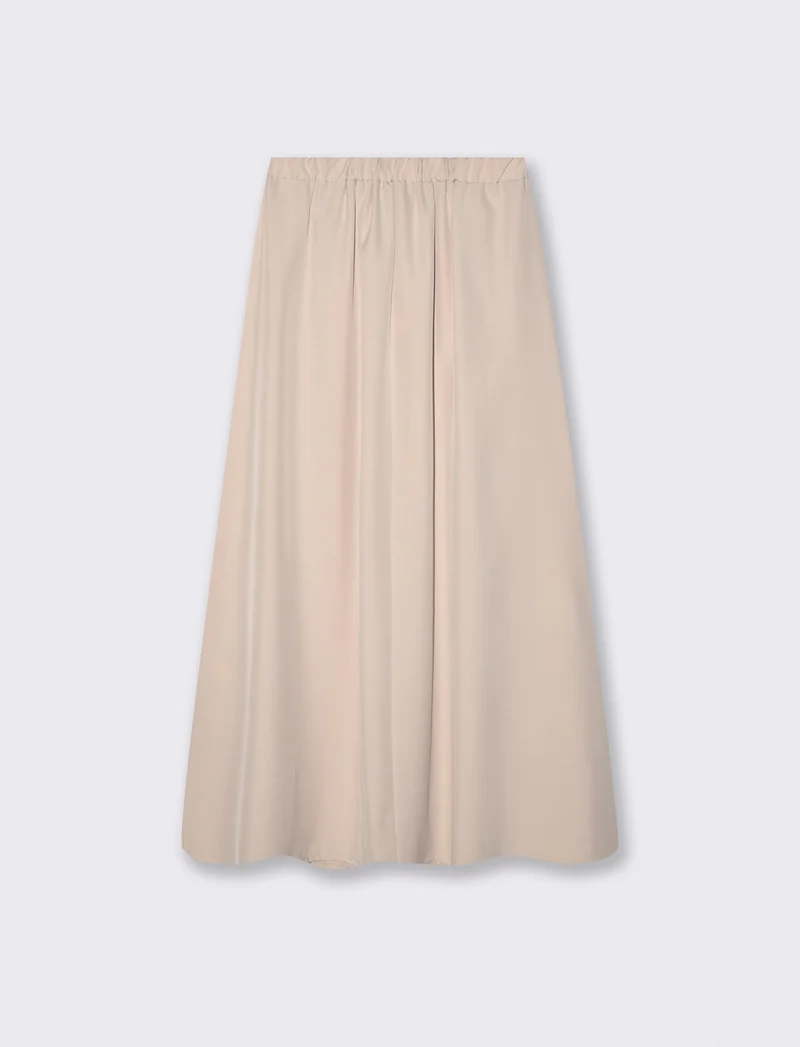 Gonna lunga con zip - Beige