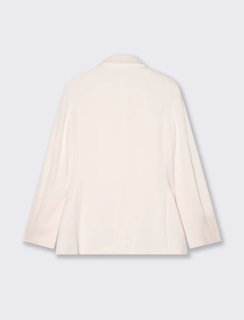 Giacca avvitata monopetto - Bianco panna