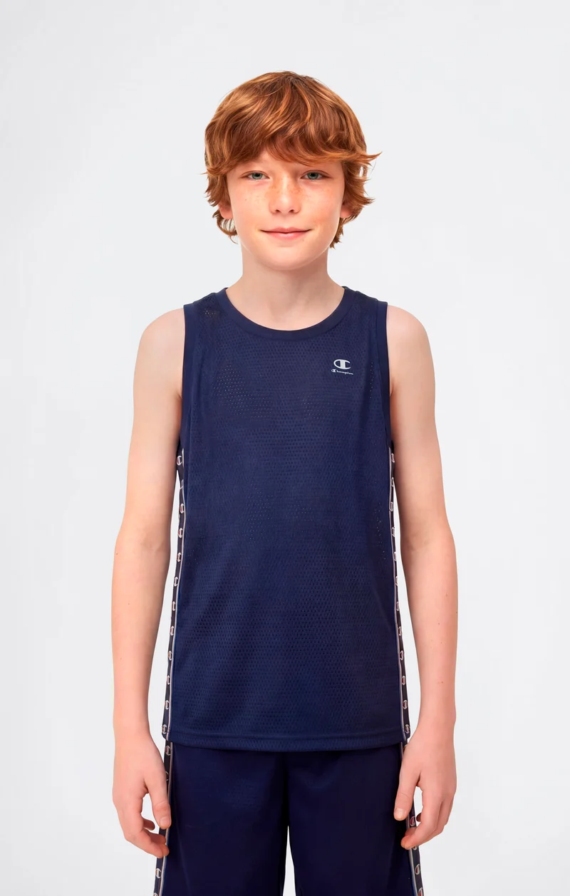 Boys’ Mesh Tank with Tape Logo