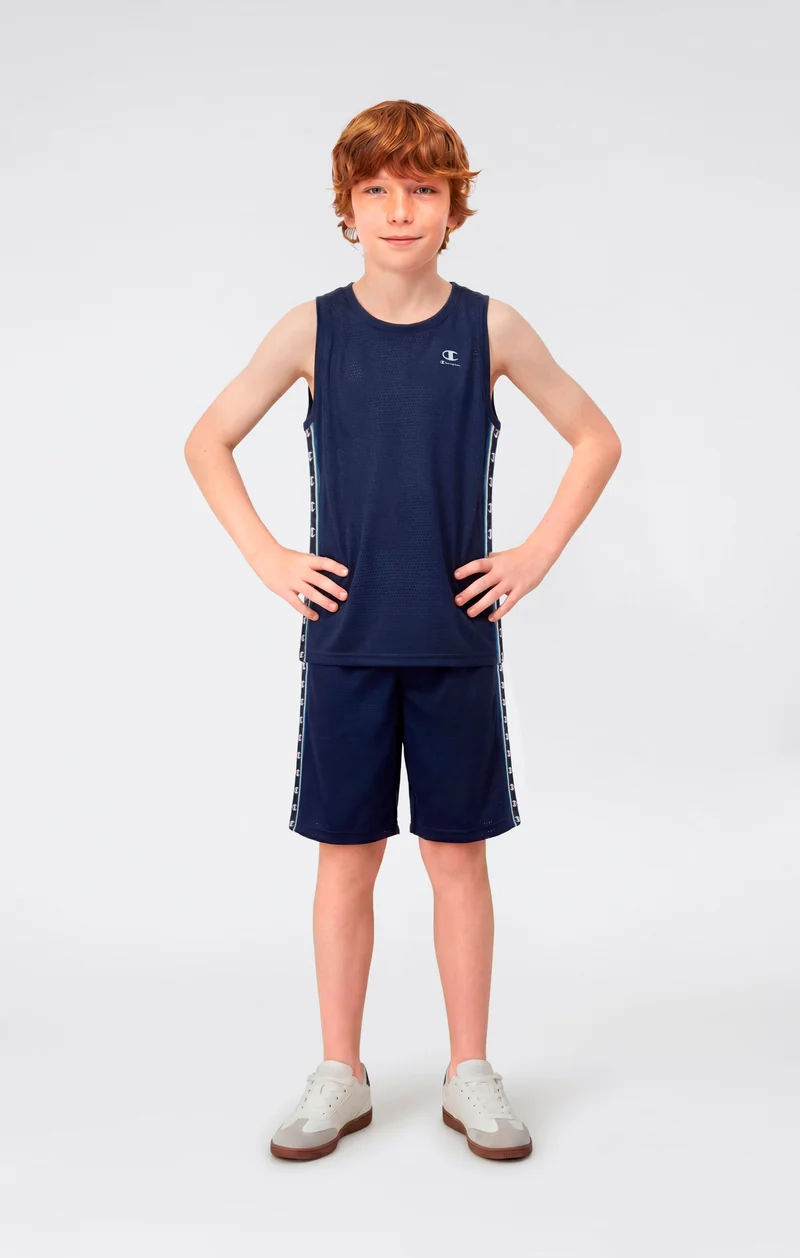 Boys’ Mesh Tank with Tape Logo