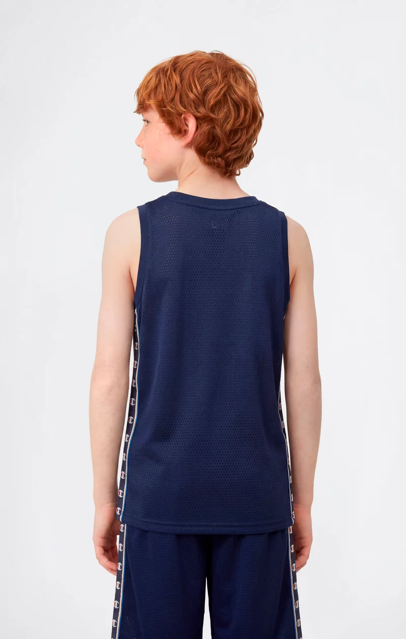 Boys’ Mesh Tank with Tape Logo