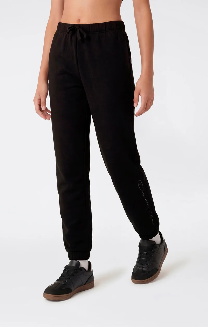 Girls’ Elastic Cuff Pants With Embroidered Logo